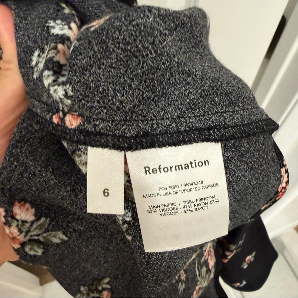 Reformation Mica Floral Square-Neck Midi Dress - Picture 6 of 9
